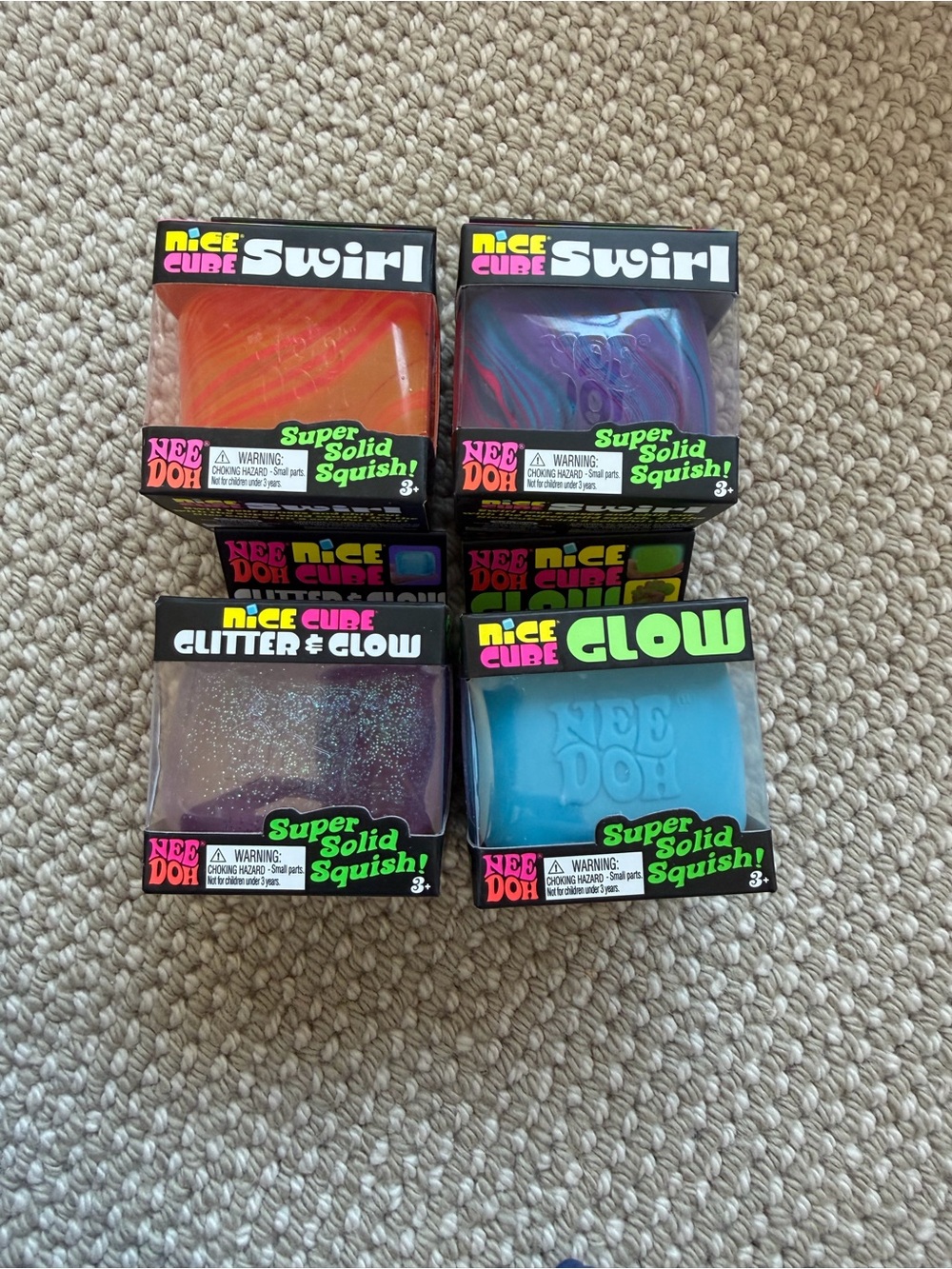 Schylling NeeDoh Nice Cube Swirl & Glow new and authentic!